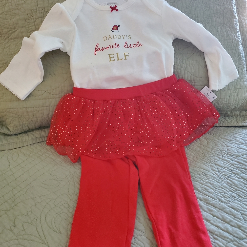 Daddys favorite elf Infant Christmas outfit